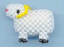 Схема плетения бисером - овца
